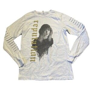Taylor Swift Reputation Tour Long Sleeve Shirt Medium White Bella Canvas